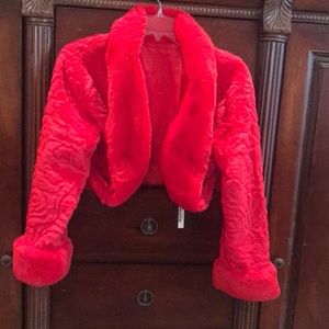 Red bolero half jacket